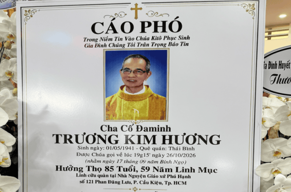 Hình Ảnh Kính Viếng Cố Linh Mục Đaminh Trương Kim Hương